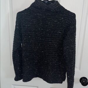 Madewell Black Flecked Turtleneck Sweater